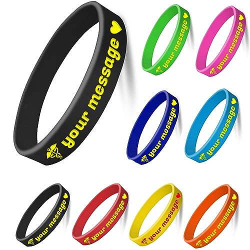 TEMEITE Cool Things Personalisierte Silikonarmbänder für Herren – Gummiarmbänder, 21 cm, 8 inches, Silikon, Nicht bekannt von TEMEITE