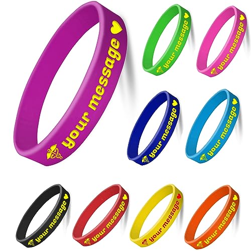 TEMEITE Benutzerdefinierte Silikon Armbänder Coole Dinge Rote Armband Gummi Armbänder Silikon Armband Personalisierte Herren Armbänder Armbänder Gummi, Silikon, nicht bekannt von TEMEITE