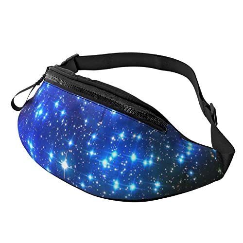 Blue Shining Stars Umhängetasche für Damen und Herren, verstellbar, modisch, Sport-Brusttasche, Schwarz, Einheitsgröße, Schwarz , Einheitsgröße von TEMKIN