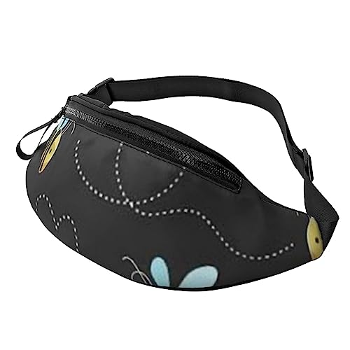 Bumble Bees Bauchtasche für Herren und Damen, verstellbar, modisch, Sport-Brusttasche, Schwarz, Einheitsgröße, Schwarz , Einheitsgröße von TEMKIN