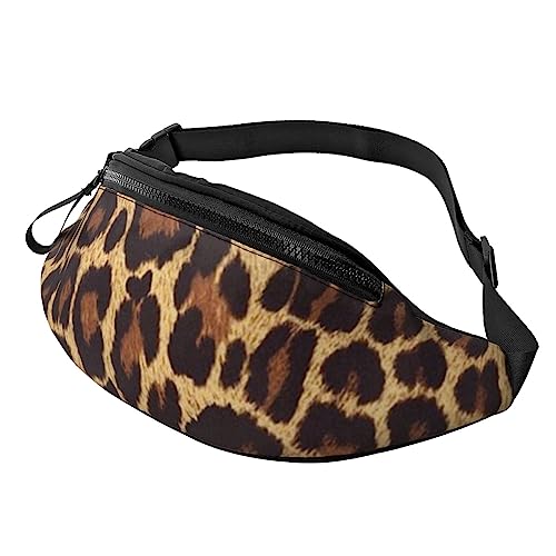 Coole Leoparden-Umhängetasche für Herren und Damen, verstellbar, modisch, Sport-Brusttasche, Schwarz, Einheitsgröße, Schwarz , Einheitsgröße von TEMKIN