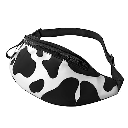 Cow Spot Umhängetasche für Damen und Herren, verstellbar, modisch, Sport-Brusttasche, Schwarz, Einheitsgröße, Schwarz , Einheitsgröße von TEMKIN