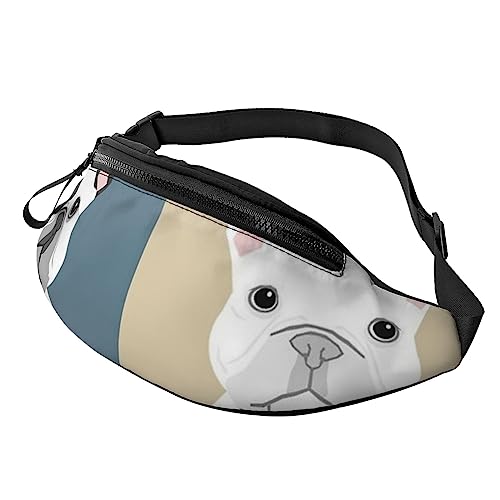 Französische Bulldogge Herren und Damen Crossbody Bauchtasche, verstellbar, modisch, Sport, Brusttasche, Schwarz, Einheitsgröße, Schwarz , Einheitsgröße von TEMKIN