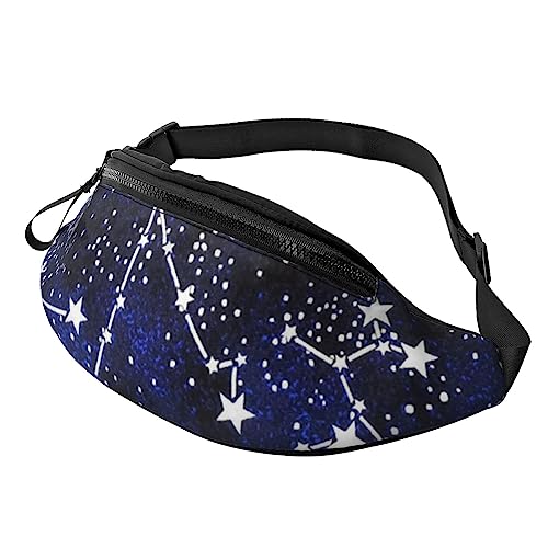 Glow In The Dark Herren und Damen Crossbody Bauchtasche, verstellbare modische Sport-Brusttasche, Schwarz, Einheitsgröße, Schwarz , Einheitsgröße von TEMKIN