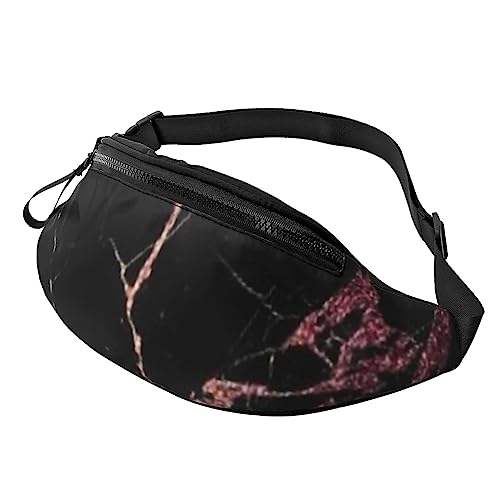 Gürteltasche für Herren und Damen, verstellbar, modisch, mit Marmor, Schwarz, Einheitsgröße, Schwarz , Einheitsgröße von TEMKIN