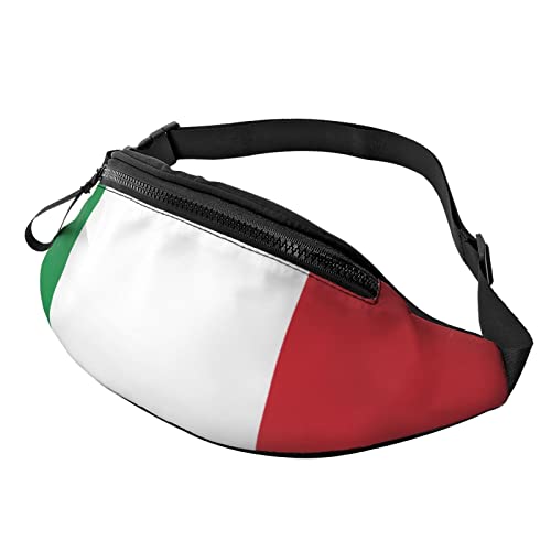 Gürteltasche mit italienischer Flagge, für Herren und Damen, verstellbar, modisch, Sport, Schwarz, Einheitsgröße, Schwarz , Einheitsgröße von TEMKIN