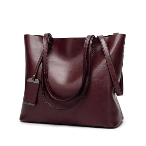 TEMKIN Bag Simple Double Strap Handbag Shoulder Bags For Women All-Purpose Shopping Tote(Coffee) von TEMKIN