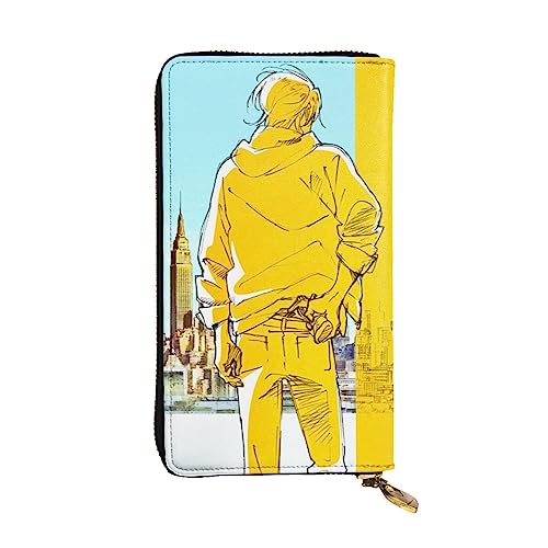 TEMKIN Banana Fish bedruckte Damen Geldbörse, Herren Reißverschluss Clutch mit Kartenfach Große Kapazität Kartenetui, Bananenfisch, Einheitsgröße von TEMKIN