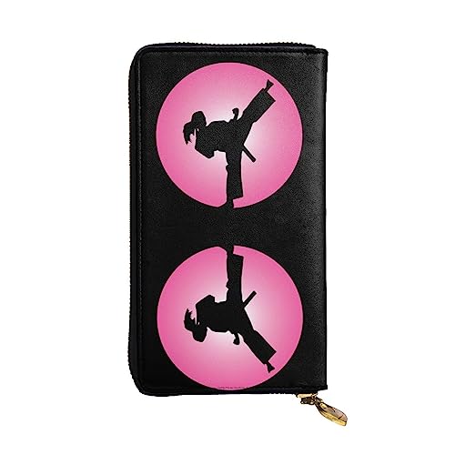 TEMKIN Damen Nussknacker Ballett Xmas Dance Bedruckt Damen Geldbörse Herren Reißverschluss Clutch mit Kartenfach Große Kapazität Kartenetui, Taekwondo-Design., Einheitsgröße von TEMKIN