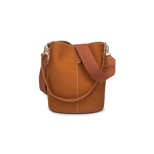TEMKIN Large Capacity Women Bucket Bags Wide Strap Women Shoulder Bags Bag For Female(Brown) von TEMKIN