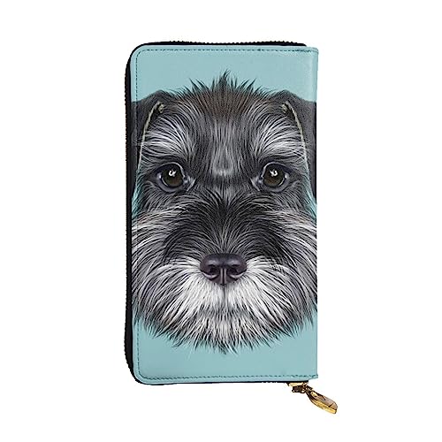 TEMKIN Soccer Sea bedruckte Damen Geldbörse, Herren Reißverschluss Clutch mit Kartenfach Große Kapazität Kartenetui, Schnauzer Blau, Einheitsgröße von TEMKIN