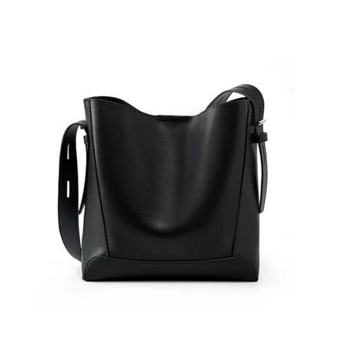 TEMKIN Women's Bag Crossbody Bag One Shoulder Large Capacity Bucket Bag(Black) von TEMKIN