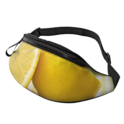 Yellow Lemon Herren und Damen Crossbody Bauchtasche, verstellbar, modisch, Sport, Brusttasche, Schwarz, Einheitsgröße, Schwarz , Einheitsgröße von TEMKIN