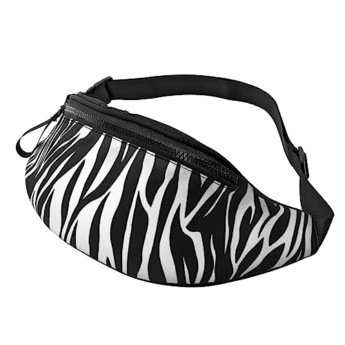 Zebra Print Herren und Damen Crossbody Bauchtasche, verstellbare Mode Sport Brusttasche, Schwarz, Einheitsgröße, Schwarz , Einheitsgröße von TEMKIN