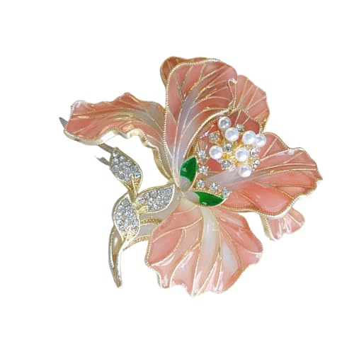 3. Anstecknadel mit kultureller Blumen-Kristall-Anstecknadel aus Legierung, Schmuck für Modegeschenke und den täglichen Gebrauch, Legierungsnadel, Einheitsgröße, Wie beschrieben von TEMOOUES