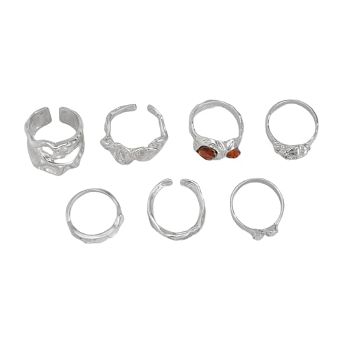 Elegantes geometrisches Edelstein-Ring-Set in hellem Goldton, Dekoration für den täglichen Gebrauch oder Abendveranstaltungen, den täglichen Gebrauch, Edelstein-Schmuck-Set, C, Wie beschrieben, Wie von TEMOOUES