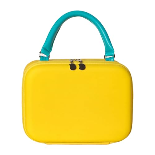 Mehrzweck-Reise-Make-up-Tasche, geräumiger Kosmetik-Organizer mit einzigartigen Fächern für den täglichen Gebrauch, kompakter Reise-Toiletry Organizer, gelb, Mass Beauty von TEMOOUES