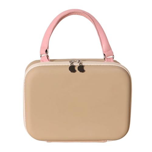 Mehrzweck-Reise-Make-up-Tasche, geräumiger Kosmetik-Organizer mit einzigartigen Fächern für den täglichen Gebrauch, kompakter Reise-Toiletry Organizer, khaki, Mass Beauty von TEMOOUES