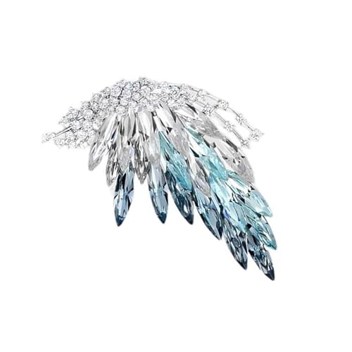 Modische Schmetterlings-Brosche mit farbiger Legierungsbasis, stabile Anstecknadel für formelle oder legere Outfits, Strass-Brosche für Outfits von TEMOOUES