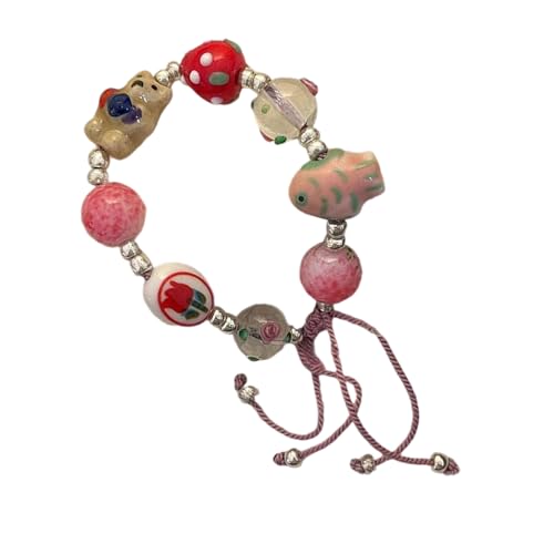 Modischer Bären-Charm-Anhänger aus Legierung für Mädchen, hübscher Schatz, Schmuck, Geschenke, Dekoration für Teenager, Freizeitkleidung, einzigartiges Bären-Design, handgewebtes Accessoire von TEMOOUES