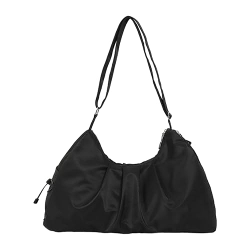 Nylon Turnbeutel mit Schuhfach Reisehandtasche Yogatasche Duffels Weekender Verstellbare Riemen Taschen Schuhe Fach, Schwarz , Mass Beauty von TEMOOUES