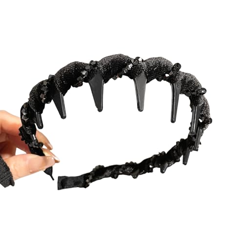 Rutschfestes Kopfband mit Kristallverzierung, ergonomisch, gebogen, atmungsaktiver Stoff, für Sportveranstaltungen, Abendveranstaltungen, Abendveranstaltungen, Strass-Stirnband Rutschfestes Kopfband mit Kristallverzierung, ergonomisch, gebogen, atmungsaktiver Stoff, für Sportveranstaltungen, Abendveranstaltungen, Abendveranstaltungen, Strass-Stirnband von TEMOOUES