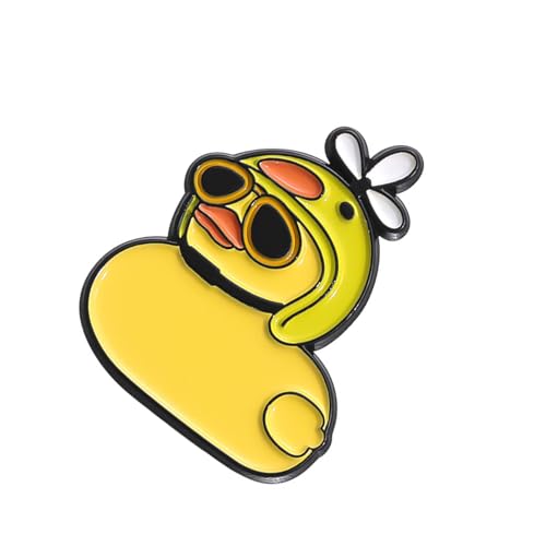 Schöne Metall-Brosche in Entchenform, unverwechselbare Enten-Metallnadel mit Verschluss, elegante Brosche für sicheres Tragen von Damen-Accessoires, Einheitsgröße, Wie beschrieben von TEMOOUES