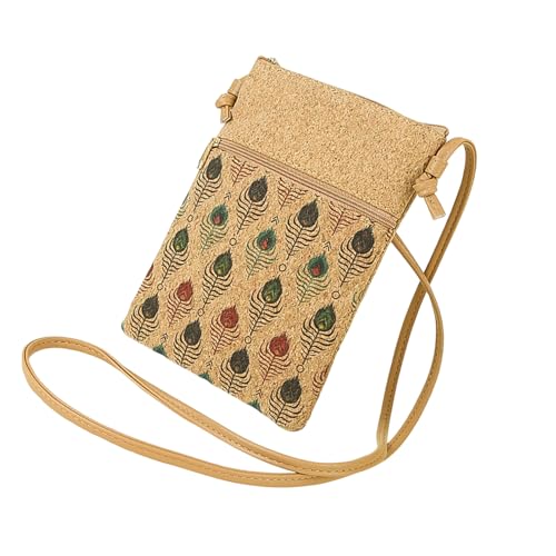 TEMOOUES Damen-Umhängetasche, kleine Umhängetasche, Münzgeldbörse, Blumendruck, Kuriertasche, stilvolles Telefon, Pendeln für den täglichen Gebrauch, stilvolle Schultertasche, Blumendruck, Crossbody von TEMOOUES