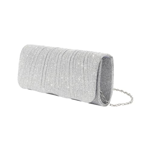 TEMOOUES Damen-Umhängetasche mit Kettenriemen, elegante Abend-Handtasche, Pailletten, Bankett, Geldbörse, Schulter für Party, Damen, Abendhandtasche, elegante Umhängetasche, Pailletten, Schulter für von TEMOOUES