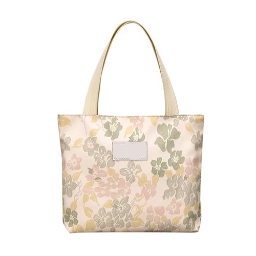 TEMOOUES Einkaufstasche mit Blumendruck für Damen, leichte Canvas-Handtasche, geräumiges Fach, ergonomischer Tragegriff oben, freundlicher Griff mit Blumenmuster, a, One Size TEMOOUES Einkaufstasche mit Blumendruck für Damen, leichte Canvas-Handtasche, geräumiges Fach, ergonomischer Tragegriff oben, freundlicher Griff mit Blumenmuster, a, One Size von TEMOOUES