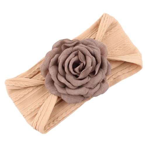 TEMOOUES Elastisches Haarband für Babys, Mädchen, Kopfschmuck, Haarband mit floralem Akzent, für den täglichen Gebrauch und besondere Anlässe von TEMOOUES