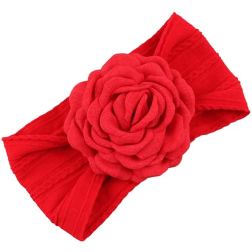 TEMOOUES Elastisches Haarband für Babys und Mädchen, mit floralem Akzent für den täglichen Gebrauch und besondere Anlässe von TEMOOUES
