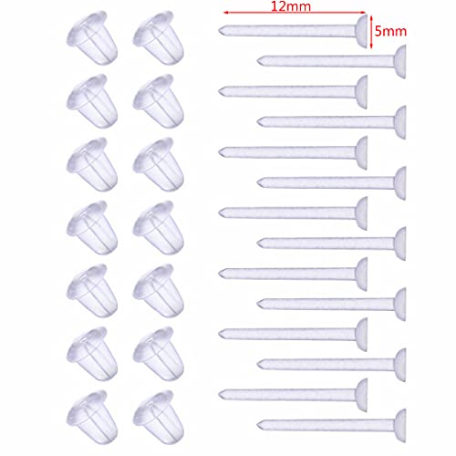 TEMOOUES For Creative 100 Set Clear Earrings Post Earrings Silicone Earring Backs Ear Studs Piercing Retainers For Women Earring Posts And Backs TEMOOUES For Creative 100 Set Clear Earrings Post Earrings Silicone Earring Backs Ear Studs Piercing Retainers For Women Earring Posts And Backs von TEMOOUES