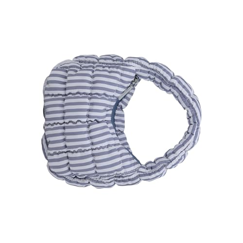 TEMOOUES Gesteppte Cloud Bag Puffer Nylon Handtasche leicht und tragbar Tragegriff oben Taschen mit Reißverschluss für Damen Accessoire, grau, One Size von TEMOOUES