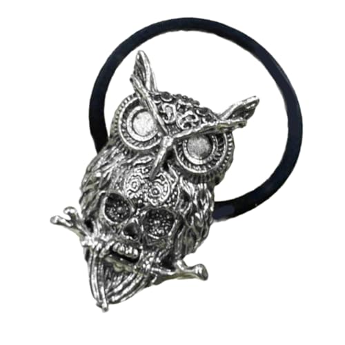 TEMOOUES Gothics Eule Schädel Haarband Cool Dark Series Stirnband Elastische Haargummi für Halloween Party Elastisches Haarseil Zubehör von TEMOOUES