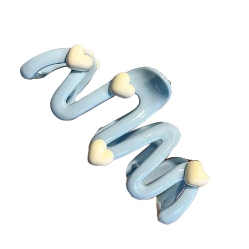 TEMOOUES Haarklammer für Damen, gewellt, süße unregelmäßige Acryl-Haarnadel, modische Haarspange, cremefarben von TEMOOUES