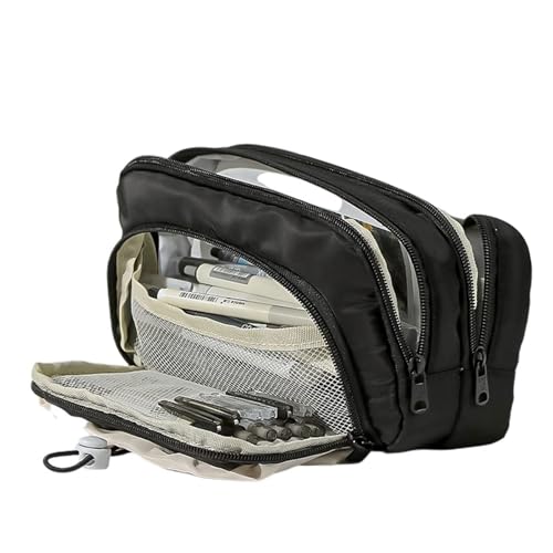 TEMOOUES Hochkapazität Stiftbeutel Multi Layered Bencil Case Multi Fach Marker Stift Organisatoren Kunstbedarf Organisatoren Tasche von TEMOOUES
