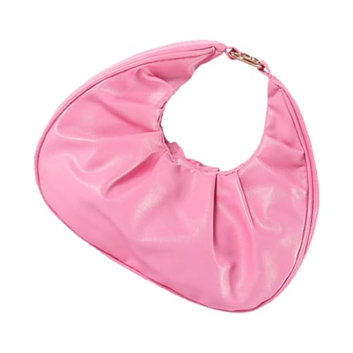 TEMOOUES Moderne gerüschte Abendtasche für Damen, leichte Handtasche, praktischer PU, großer Stauraum, wandelbare Tragemöglichkeit, PU-Griff oben, B, One Size von TEMOOUES