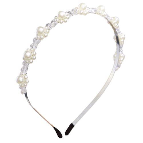 TEMOOUES Modischer Perlen-Haarschmuck für Damen, Party-Stirnband, Damen-Kopfbedeckung, Haarteil, geeignet für verschiedene Anlässe von TEMOOUES