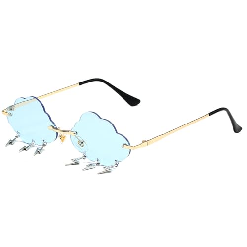 TEMOOUES Punk-Wolken und Quasten, Sonnenbrillen-Trendsetter für Urlaubskleid, rahmenloser Rahmen, Felsschattierungen, rahmenloser Rahmen, Goldener Rahmen Light O TEMOOUES Punk-Wolken und Quasten, Sonnenbrillen-Trendsetter für Urlaubskleid, rahmenloser Rahmen, Felsschattierungen, rahmenloser Rahmen, Goldener Rahmen Light O von TEMOOUES