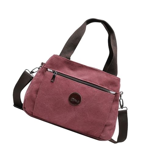 TEMOOUES Stilvolle Damen Umhängetasche Canvas Crossbody Taschen mit verstellbarem Riemen Casual Handtasche für verschiedene Tragemöglichkeiten Damen Umhängetasche von TEMOOUES