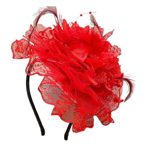 TEMOOUES Vintage-Fascinator mit Schleier und Federn, für Damen, Pferderennen, Cocktailpartys und formelle Zusammenkünfte TEMOOUES Vintage-Fascinator mit Schleier und Federn, für Damen, Pferderennen, Cocktailpartys und formelle Zusammenkünfte von TEMOOUES