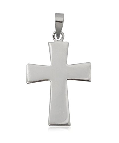 Schmuck Anhänger Kreuz 26 mm breite Form 925 Sterling Silber, Gothic Mittelalter Kreuzanhänger schlicht Damen Herren von TEMPELWELT