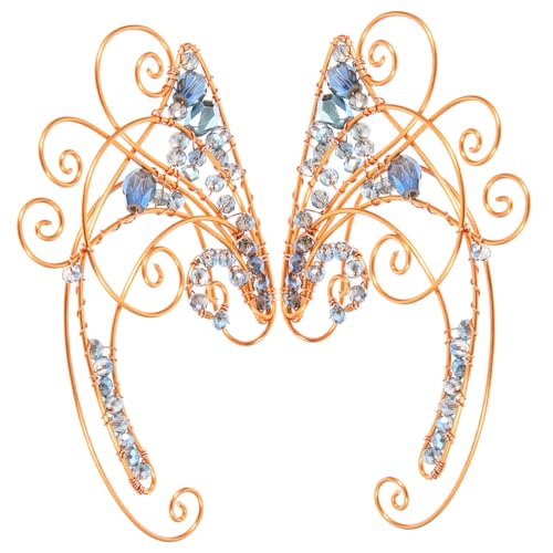 TEMPNAP 1 Paar Damen Ohrmanschetten Ohrlöcher Handgefertigte Ear für Festivals Hochzeiten und Besondere Anlässe Stilvolle nicht Durchbohrende Ohrringe für Frauen und Mädchen von TEMPNAP