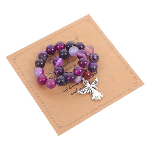 TEMPNAP Steinperlenarmband Satz Mit Trauerkarte Für Frauen Beileidsgeschenk Zum Verlust Eines Geliebten Menschen Langlebiges Gedenken An Mutter Tochter Sohn Elegantes Trauerschmuck Für von TEMPNAP