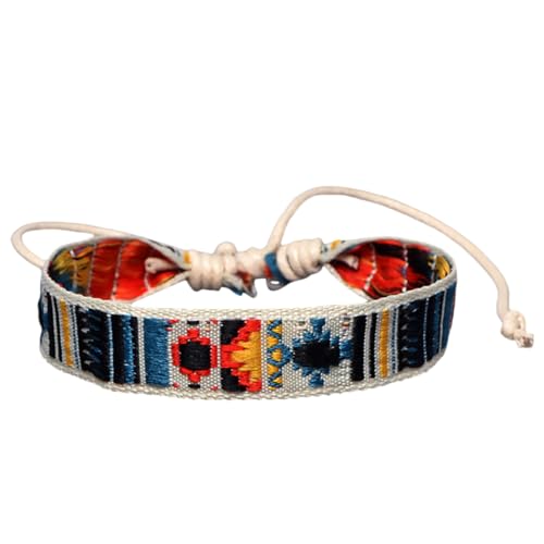TEMPNAP 1 Stück Buntes Ethno Armband Hochwertigem Material Handgefertigtes Leichtes Freizeitarmband für Damen und Herren für Partys Reisen und Täglichen Gebrauch von TEMPNAP