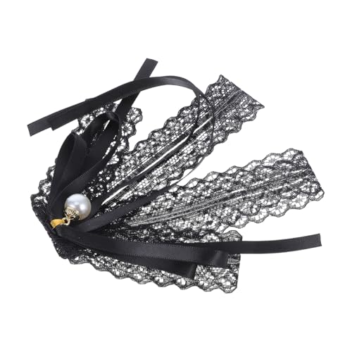 TEMPNAP Damen Brosche Fliege Schwarz Vorgebundene Spitze Bowknot Für Kleidung Einfache Befestigung Modisches Accessoire Für Mädchen Und Frauen von TEMPNAP