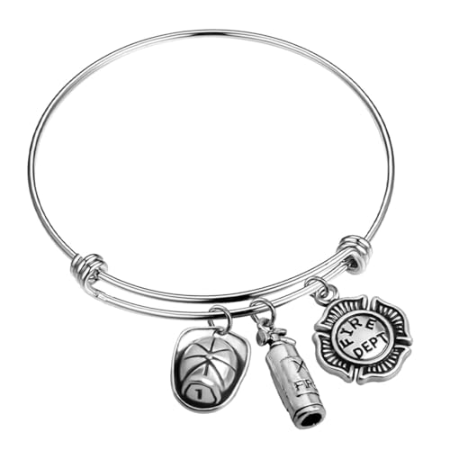TEMPNAP 1 Stück Feuerwehr Themenarmband Verstellbares Kreatives und Stylisches Handgelenk Schmuckstück für Damen und Herren für Alltags und Partykleidung von TEMPNAP