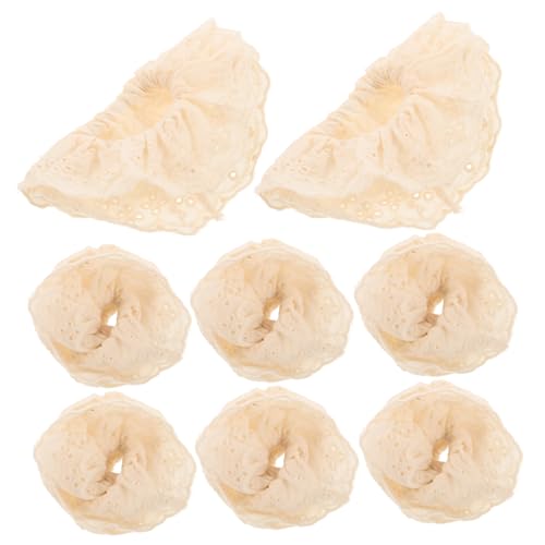 TEMPNAP 10stücke Weiße Gehäkelte Scrunchies Aus Spitze Große Weiche Haargummis Für Damen Spitzen-haargummis Als Accessoire Für Pferdeschwanzhalter von TEMPNAP