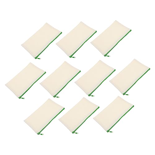 TEMPNAP Blanko-federmäppchen Aus Stoff – 10 Süße Federmäppchen Mit Reißverschluss – Große Schreibtasche – Tragbare Federtasche – Stiftetasche von TEMPNAP